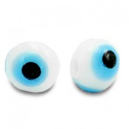 Glasperle Nazar Auge 8mm Weiß
